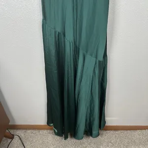 NEW Birdy Grey Olivia Matte Satin Slip Maxi Dress Sz XS Emerald Green Cowl Neck thumbnail 7