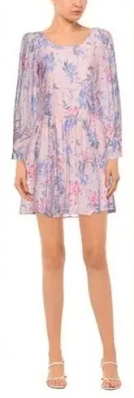 Loveshackfancy Pink Mini Flared Dress | Size 0 thumbnail 1