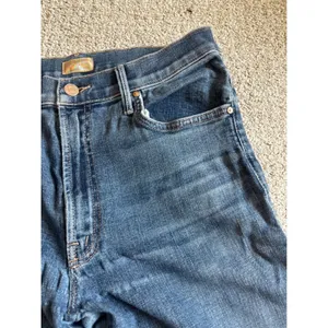 Mother Flare Jeans 31 Blue Frayed Raw Hem High Rise Boho Casual thumbnail 6