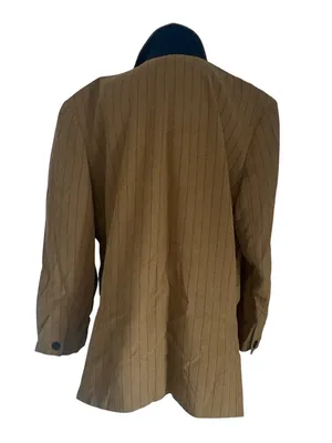 Madewell Plus Oversized Pinstripe Blazer in fallen timber 14 Womens Jacket thumbnail 8