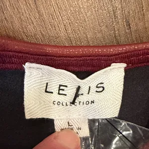 Le Lis Burgundy Faux Leather Bodysuit NWT Size Large C11-047 thumbnail 3