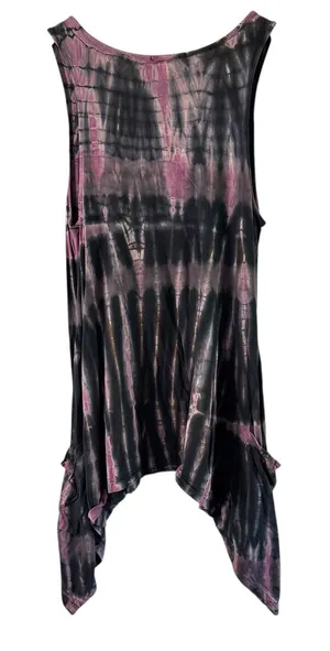 Gianni Bini Tie Dye Sequin Tank Top Sleeveless Handkerchief Hem M‎ thumbnail 1