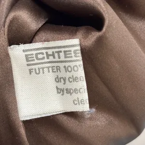 Vintage‎ German Real Leather Echtes Leder Women's Jacket Brown Sz L Waxed thumbnail 5