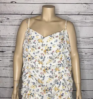 Abercrombie & Fitch NWT Size XXL Floral Print Fully Lined Ruched Mini Dress thumbnail 2