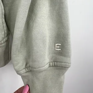 Everlane sage green The Organic Cotton Varsity Cardigan sweater front button XS thumbnail 6