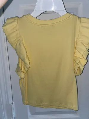ZARA Ruffle Sleeve Top thumbnail 2