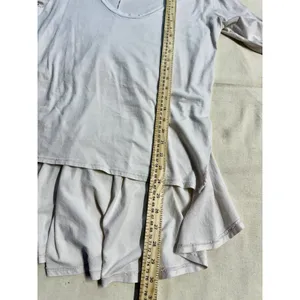 RARE Free People Made USA Swing Tunic XS White Pleated Back Boho Top (F47) thumbnail 2