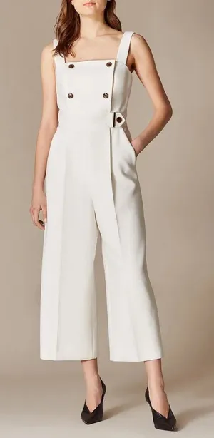 KAREN MILLEN Square-Neck Jumpsuit thumbnail 1