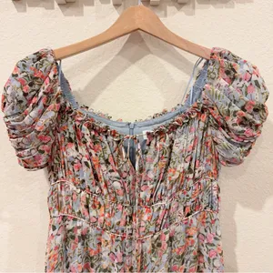 ASTR Roseline Maxi Dress in Blue Pink Multi Size Small NWT thumbnail 4