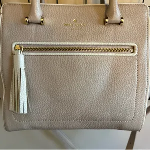Kate Spade Allyn Chester Leather‎ Crossbody Satchel Purse, Tassel thumbnail 2