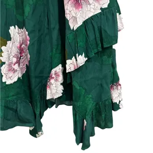 Anthropologie Spring wedding guest dress Plenty Floral Short Sleeve Flowy XS thumbnail 11