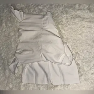 NWOT Dress the Population Bailey Off the Shoulder Dress white sz M thumbnail 5