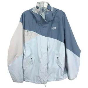 The North Face XL Jacket Colorblock Windbreaker Hooded Blue‎ Hiking Coat C thumbnail 1