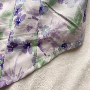 purple pastel green white floral bustier crop tank top thumbnail 4