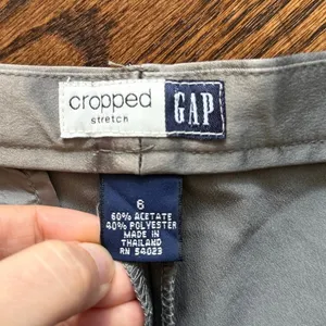 Vintage Y2K 2001 Gap Grey Satin Crop Ankle Low Rise Pants Minimalist thumbnail 3