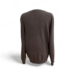 100%‎ Cashmere Brown V Neck Sweater Medium Old Money Minimalist thumbnail 3