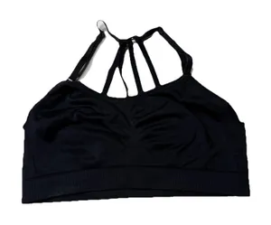 Unbranded Black Seamless Racerback Sports Bra No Pads No size tag Size Medium thumbnail 1
