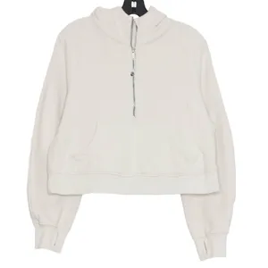 Lululemon Scuba Hoodie Oversized Half Zip Athleisure Minimalist Y2K Bone XS/S thumbnail 1