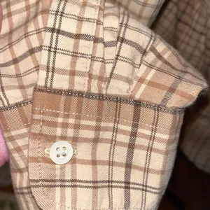 Lauren Ralph Lauren tan & brown plaid button down medium‎ thumbnail 5
