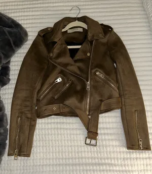 ZARA Moto Suede Jacket Biker thumbnail 1