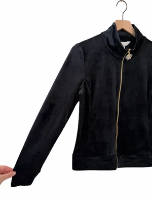 Lilly Pulitzer Regate Velour Jacket Black Size S NWT thumbnail 4