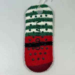 Old Navy Christmas Santa Gripper Socks Holiday Cabincore Cozy One Size Gift thumbnail 3