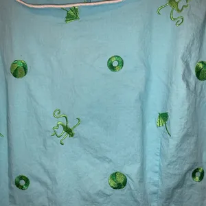 Lilly Pulitzer blue dress with green embroidery thumbnail 5