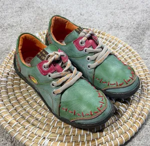 TMA Eyee Women’s Original TMA Time Green Leather Shoes Comfort Lace Up 6 thumbnail 1