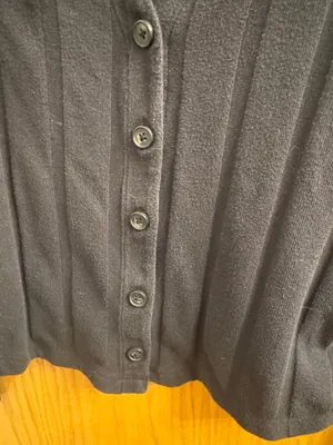Madewell Black Ribbed V-Neck Button-Up Cardigan thumbnail 5