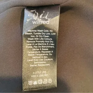 Wilfred Aubrey Halter Midi Dress Black Chiffon Open Back Minimalist 00 thumbnail 8