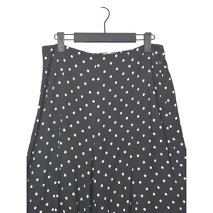 Anthropologie Ett Twa Wide Leg Pants 8 Black Polka Dot Floral Retro Boho thumbnail 4