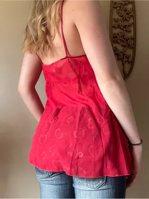 Gilligan & O'Malley Red Sheer Lingerie Top thumbnail 9