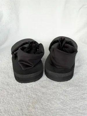 Skechers Womens Size 7 Black Meditation Studio Kicks Yoga Foam Sandals thumbnail 4