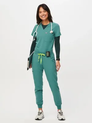 Figs Scrub Set Marine Cactus Catarina Top Zamora Joggers Size XXS thumbnail 3