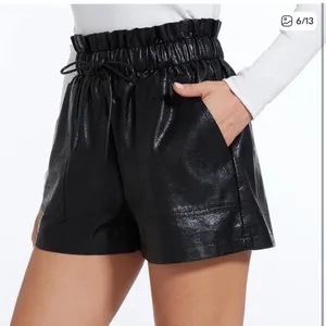 Black faux Leather Women Shorts XS thumbnail 1