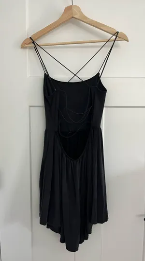 Urban Outfitters Charcoal Grey Criss Cross Romper thumbnail 3