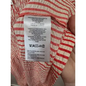 Maeve Margie Smocked Striped Mini Dress NWT Red Cream Sz XL thumbnail 7