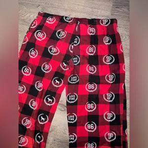 Victoria’s Secret PINK Vintage RARE Low Waist BLACK/RED PLAID VSPINK86 pants thumbnail 6