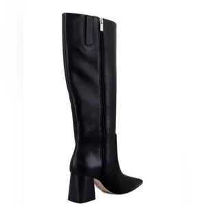 Jessica Simpson Black Knee-High Leather Women's Boot Size 9.5 Wide Calf thumbnail 7