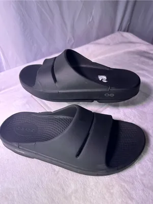 OOFOS Women's Slide Sandal - Black thumbnail 2