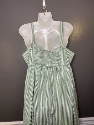 Ava & Viv Dress Womens XXL Green Square Neck Trapeze Midi Sundress Pockets thumbnail 8