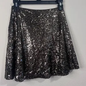 Black Sequin Circle Mini Skirt thumbnail 1