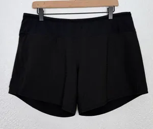 Oiselle Women's Long Roga Shorts Lined Black Yoga Running Size 14 thumbnail 1