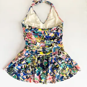 Johnny Was Womens Layla Halter Ruched Floral Boho Resort Vacation Swim Dress L thumbnail 12