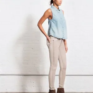 Rag & Bone The Hyde Lamb Leather Panel Pant in Nude Size 26 thumbnail 3