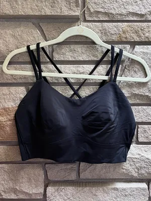 Lululemon Like a Cloud Bra Black Strappy Bralette Crop Top workout yoga thumbnail 3