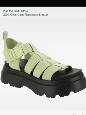 UGG Lime Green Platform Fisherman Sandals thumbnail 2
