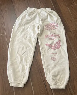 YoungLA Sweatpants Womens Small Young Dreamers Club Butterfly Joggers Graphic thumbnail 1