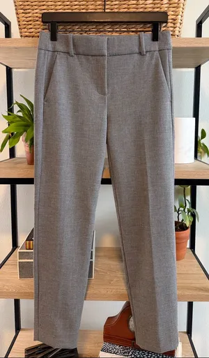 J. Crew Cameron 365 Mid-Rise Gray Ankle Woven Career Dress Pant Trouser, 2 thumbnail 1