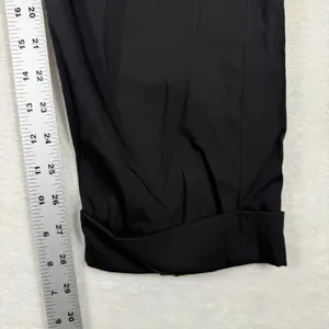 Alice + Olivia Black Wool Blend Cuffed Straight Leg Trousers Pants 9B-104-513‎ 6 thumbnail 5